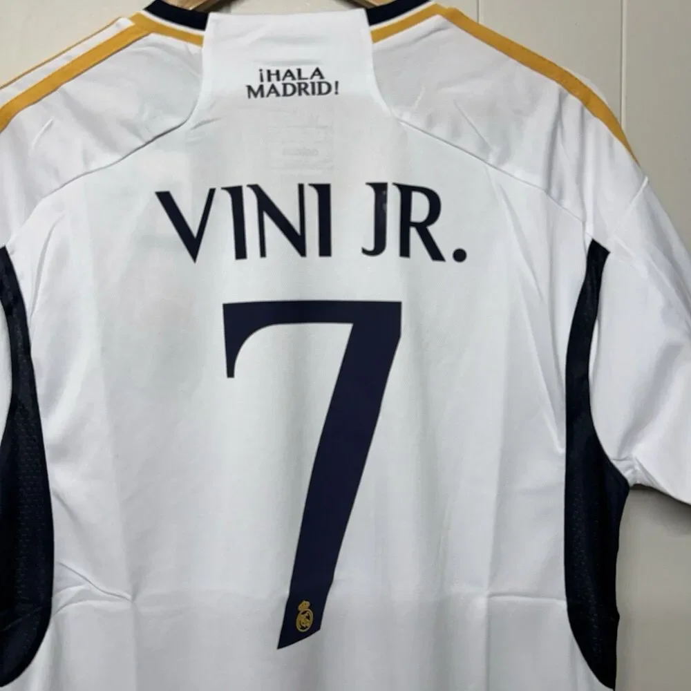 Adidas Real Madrid 23/24 Home Jersey Vini Jr #7 FIFA Patch Slim Fit Men XL NWT